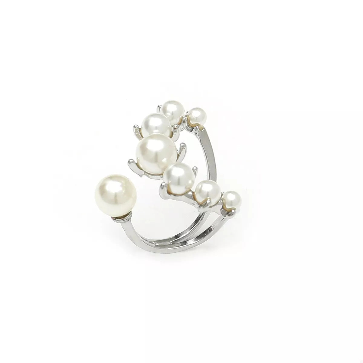 Alloy Pearl Open Ring | Rings Daverri Fashions
