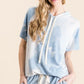 BiBi Tie Dye French Terry Hoodie Top and Bottom Set Short Sets