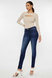 Kancan Mid Rise Gradient Skinny Jeans | Jeans Daverri Fashions