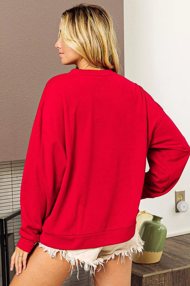 BiBi Santa Baby Lettering Christmas Sweatshirt | Sweatshirts Daverri Fashions