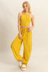 HYFVE Crop Top and Cargo Pants Set MUSTARD Outfit Sets