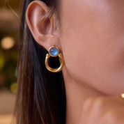 18K Gold-Plated Post Back Earrings | Earrings Daverri Fashions