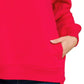 Zenana Full Size Fleece Hi-low Boyfriend Sweatshirts with Pockets Plus Size - DAVERRI FASHIONS
