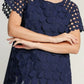 Umgee Full Size Mixed Polka Dot Lace Raglan Sleeve Boxy Cut Top Tops