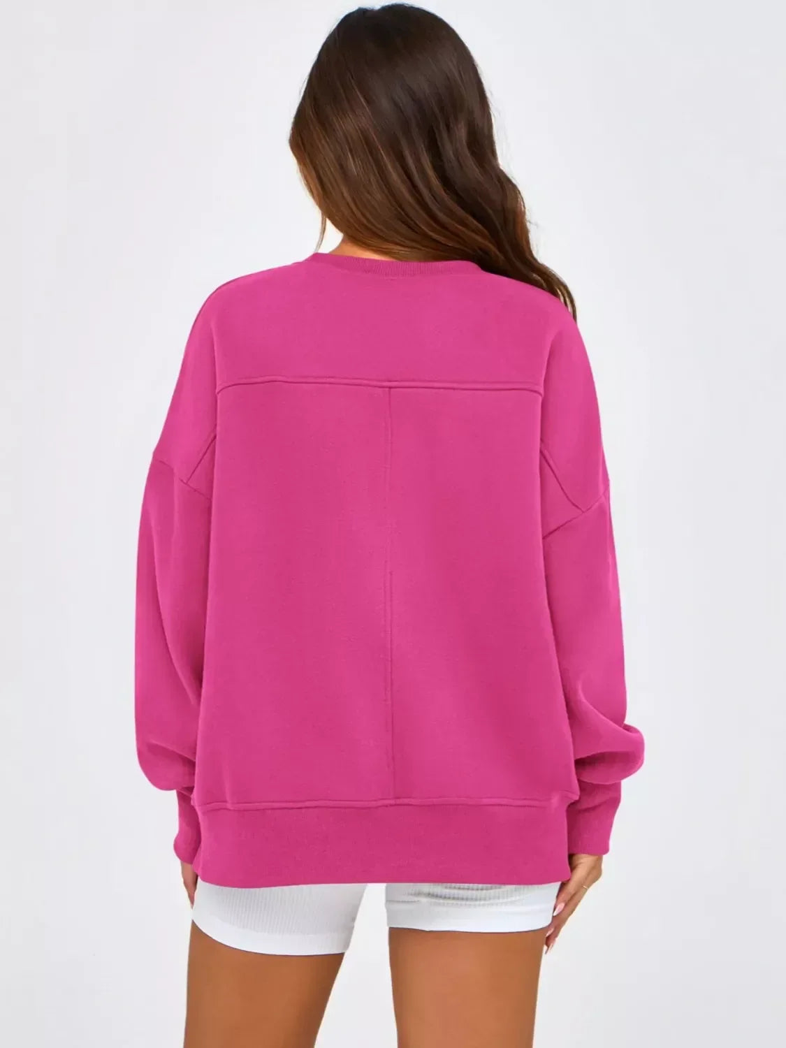 Daverri Fashions Casual Loose Side Slit Sweatshirt - DAVERRI FASHIONS