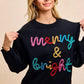 BiBi Tinsel Lettering Christmas Sweater - DAVERRI FASHIONS