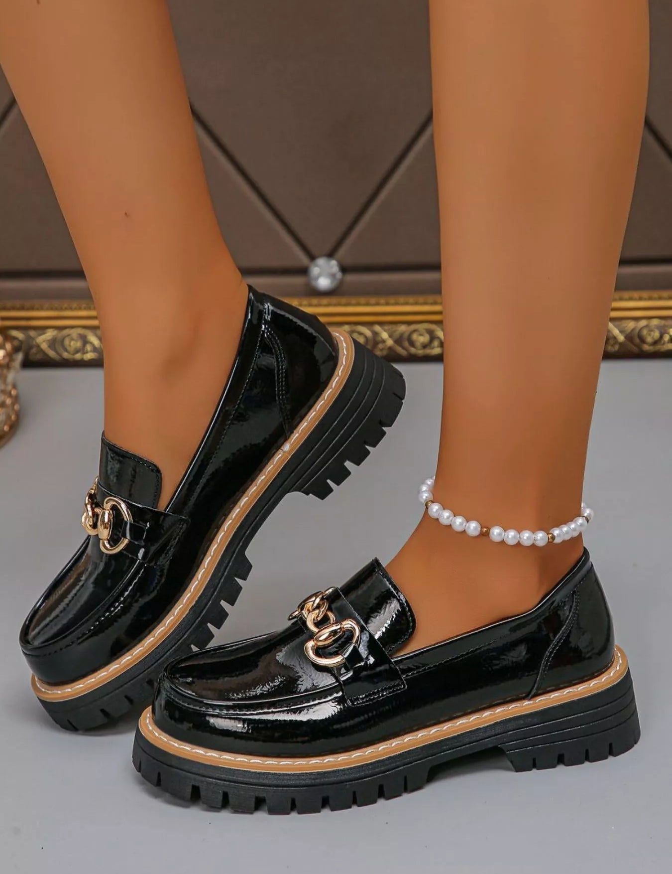 Round Toe Platform Loafers | Shoes Daverri Fashions