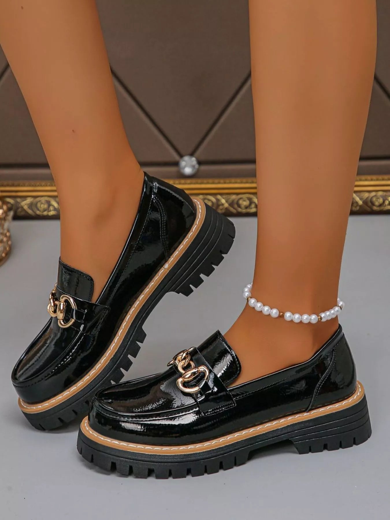 Round Toe Platform Loafers | Shoes Daverri Fashions