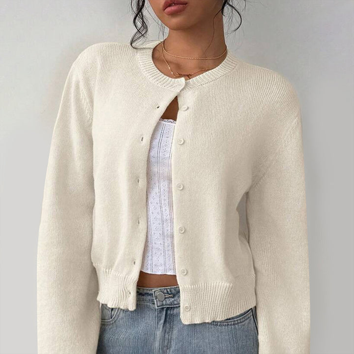 Lightweight Long Sleeve Open Knit Button-Up Cardigan | Cardigans Daverri Fashions