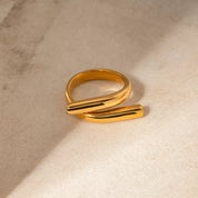 Stainless Steel Bypass Ring | Rings Daverri Fashions