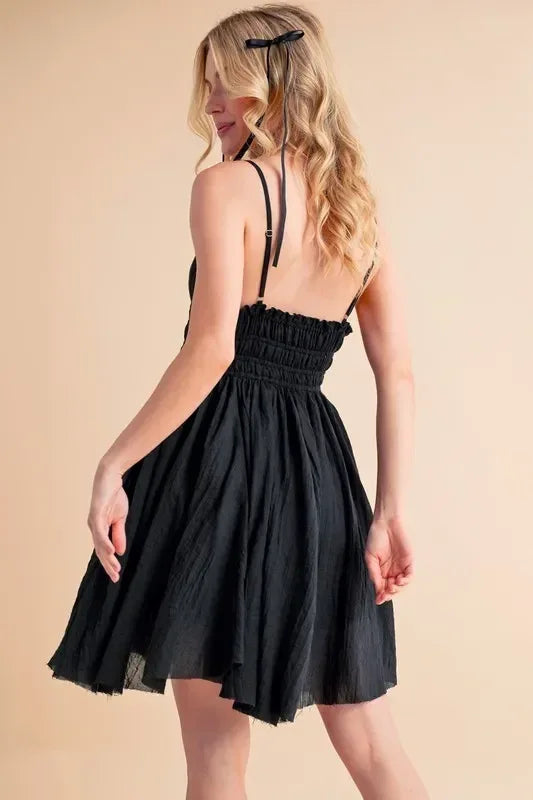 Aemi+Co Lace Detail Mini Cami Dress - DAVERRI FASHIONS