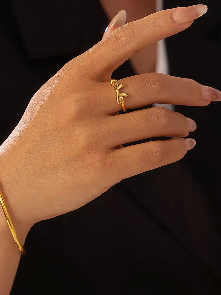 Stainless Steel Bow Ring | Rings Daverri Fashions