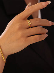 Stainless Steel Bow Ring | Rings Daverri Fashions