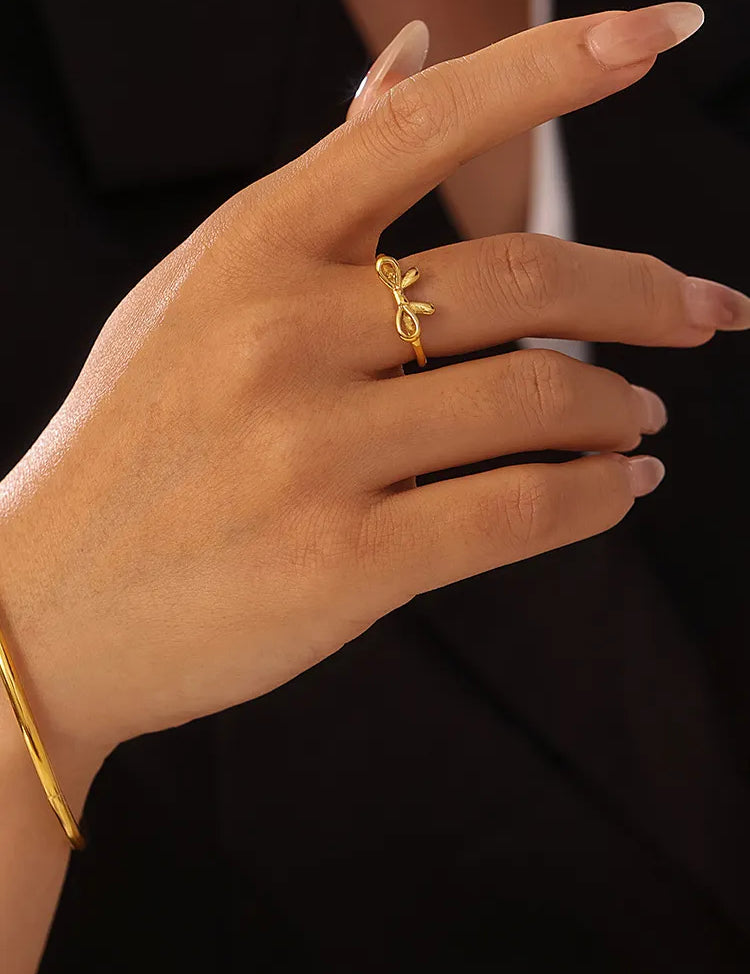 Stainless Steel Bow Ring | Rings Daverri Fashions