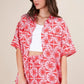 VERY J Tropical Printed Shirt Top and Shorts Set Shorts Sets