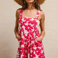 BiBi Floral Prints Tuck Detail Short Overall With Pockets Overalls