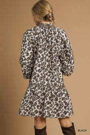 Umgee Leopard Print Tiered Mini Dress | Mini Dresses Daverri Fashions
