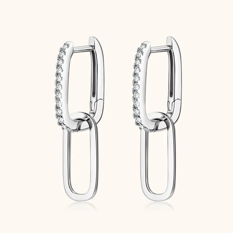 Silver One Size 925 Sterling Silver Moissanite Earrings | Sterling Silver Earrings Daverri Fashions