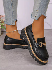 Round Toe Platform Loafers | Shoes Daverri Fashions