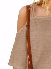 Asymmetrical Neck Half Sleeve T-Shirt | T-Shirts Daverri Fashions