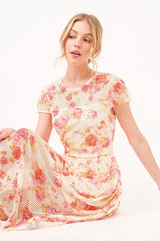 And The Why Fish-Net Floral Printed Midi Dress | Midi Dresses Daverri Fashions