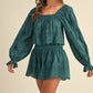 MABLE Embroidered Scalloped Lace Top and Short Set Outfit Sets