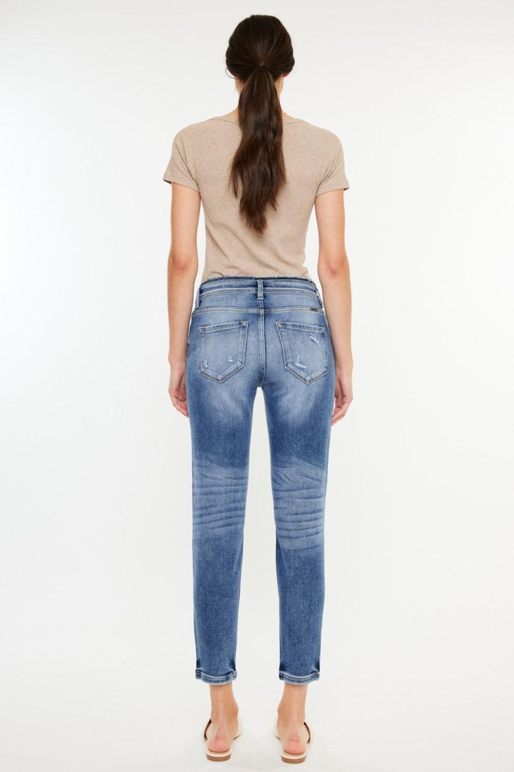 Kancan High Rise Distressed Mom Jeans | Jeans Daverri Fashions