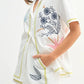 MABLE Embroidered Button Down Shirt and Shorts Set Outfit Sets