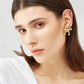 Gold Plated Bow Stud Earrings - DAVERRI FASHIONS