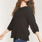 ADORA Bubble Texture Round Neck Blouse Blouses