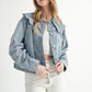 MABLE Scallop Peter Pan Collar Denim Jacket Denim Jackets