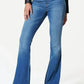Full Size High-Waisted Flare Jeans Plus Size - DAVERRI FASHIONS