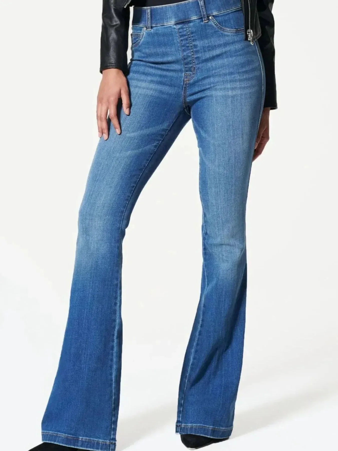 Full Size High-Waisted Flare Jeans Plus Size - DAVERRI FASHIONS