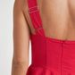 MABLE Poplin Square Neckline Bubble Mini Dress
