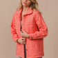 BiBi Quilted Wrinkle Gauze Long Sleeve Shacket Shackets
