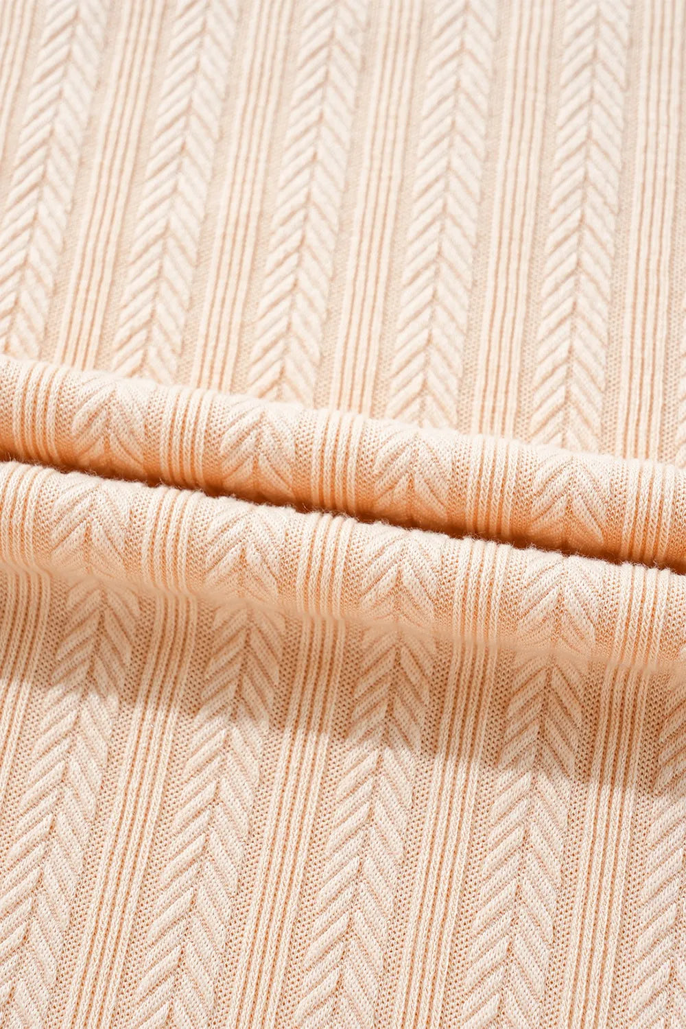 Daverri jumpsuit beige herringbone knit fabric texture