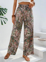 Printed Wide Leg Pants | Pants Daverri Fashions