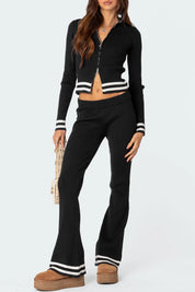 Zip Up Long Sleeve Top and Pants Set | Outfit Sets Daverri Fashions