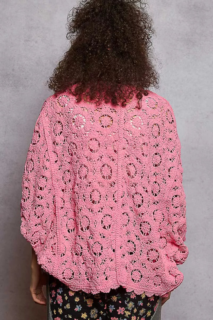 POL Floral Pattern Open Front Cardigan | Cardigans Daverri Fashions