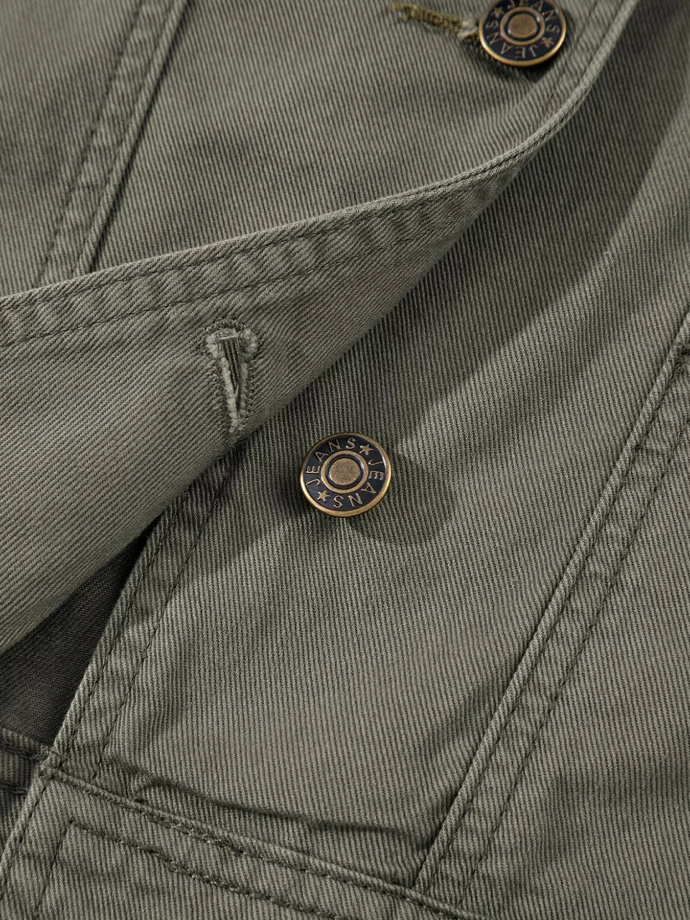 Ruffled Patchwork Denim Jacket Vest - DAVERRI FASHIONS