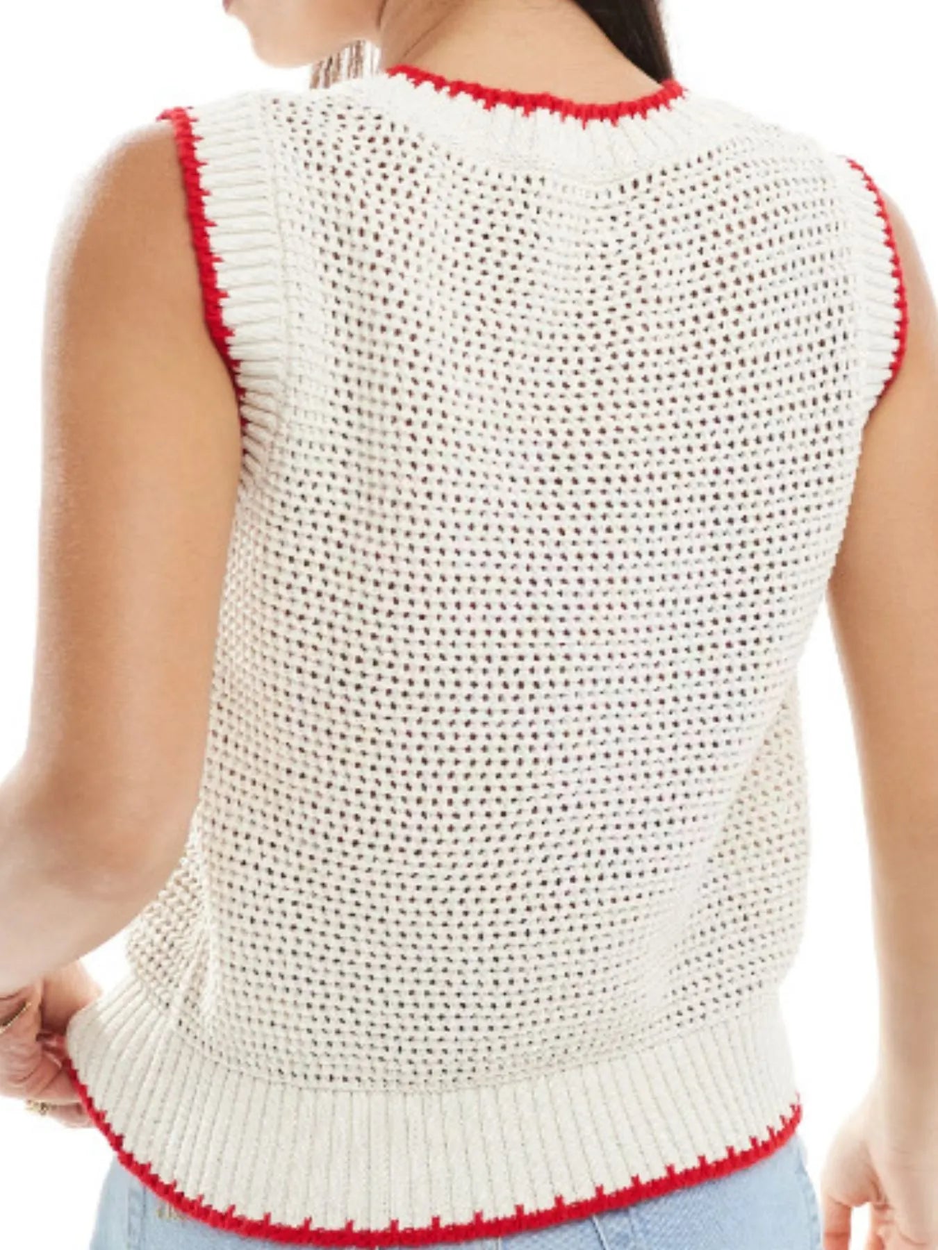Chili Pepper Crochet Knit Tank Top | Knit Tops Daverri Fashions
