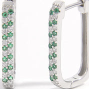 925 Sterling Silver Inlaid Zircon Earrings | Earrings Daverri Fashions