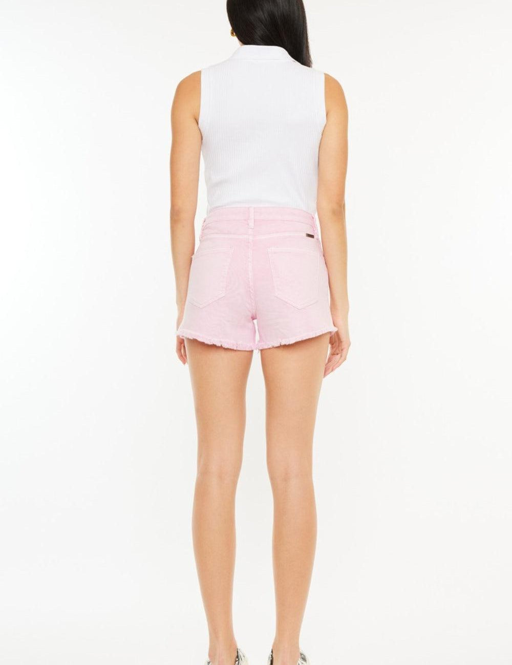 Kancan Raw Hem High Waist Denim Shorts | Daverri Fashions