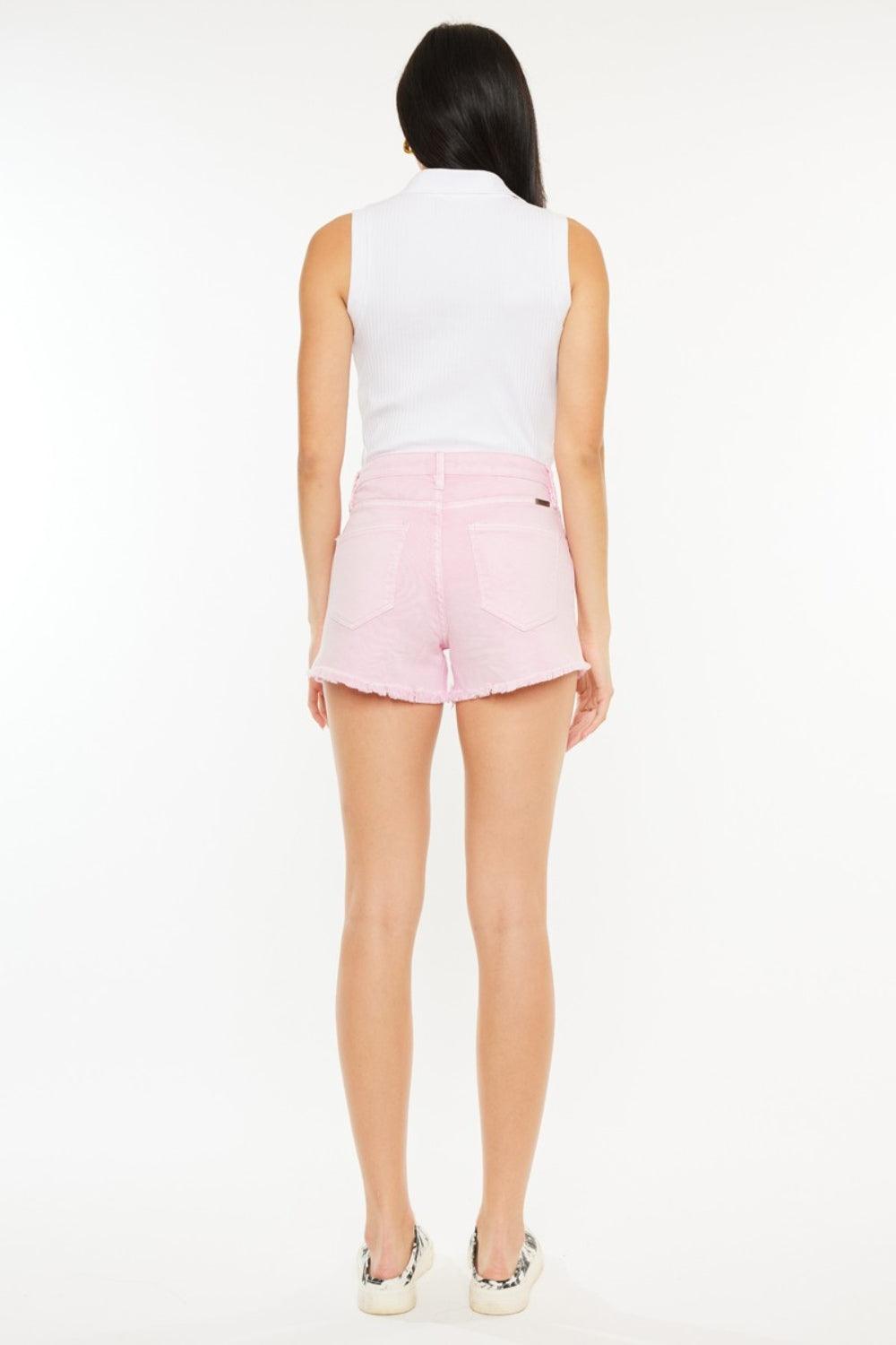 Kancan Raw Hem High Waist Denim Shorts | Daverri Fashions