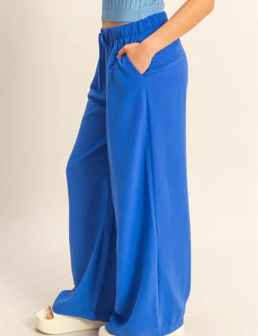 HYFVE Elasticized Waist Wide Leg Pants | Pants Daverri Fashions
