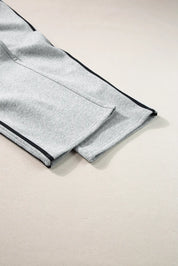 Side Striped Round Neck Top and Pants Active Set | Loungewear Sets Daverri Fashions