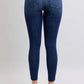 Judy Blue Full Size Mid Rise Skinny Jeans with Raw Hem Plus Size