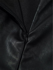 Vegan Leather Sleeveless Mini Dress | Dresses Daverri Fashions