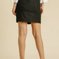 Umgee Linen Blend Button Down Skirt with Pockets Skirts