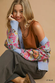 Umgee Floral Knit Button-Up Cardigan | Daverri Fashions